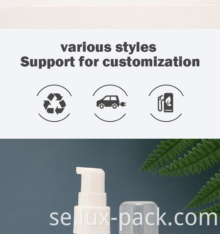 18/410 20/410 Spray Panis Cosmetic Cream Pump Jar with Transfer Pump Mottagare